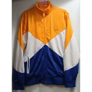 NBA UNK Golden State Warriors Full Zip Women's Yellow Blue Colorblock Jacket XL